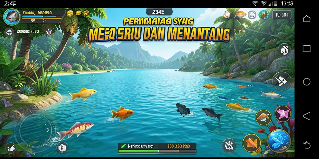 Tangkapan ikan yang mengesankan dalam game 234E.