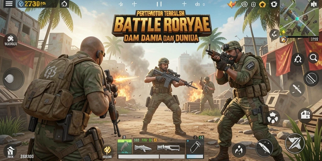 Tangkapan layar gameplay 2739 menampilkan aksi seru Battle Royale.