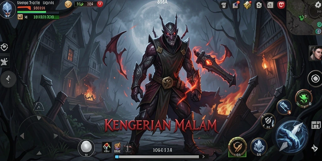 Screenshot gameplay 898A menampilkan suasana mencekam dalam kegelapan.