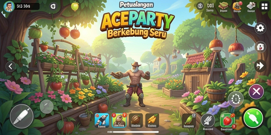 Gameplay seru dengan berkebun dan merawat hewan ternak.