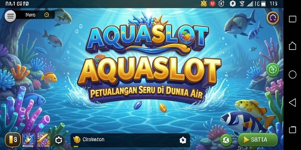 Tampilkan gameplay seru AQUASLOT dengan petualangan bawah laut yang menakjubkan.