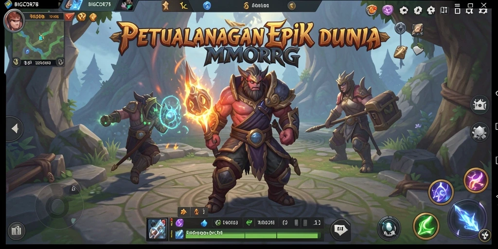 Screenshot menunjukkan aksi pertempuran intens dalam BIGCOR78.