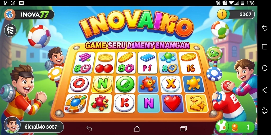 Menampilkan gameplay seru dari permainan Bingo INOVA77.