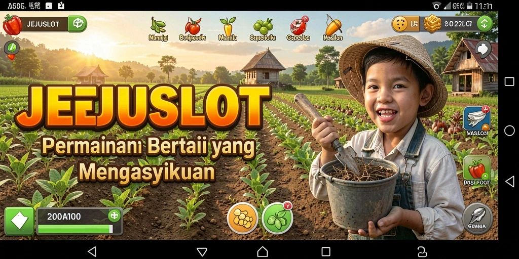 Tampilan gameplay JEJUSLOT yang menakjubkan dan penuh warna.