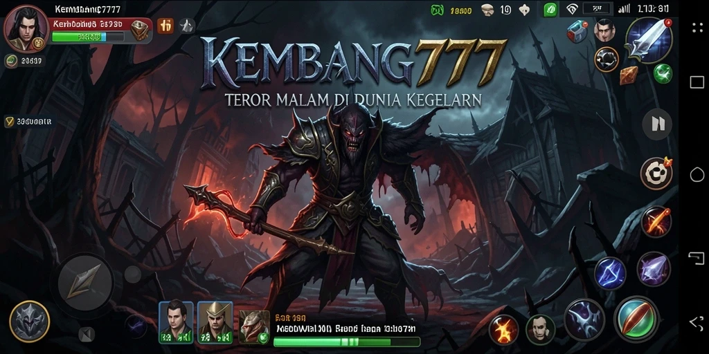 Gameplay menegangkan di KEMBANG777 dengan suasana horror.