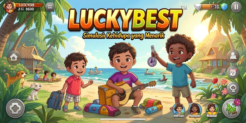 Tampilan gameplay menarik dan interaksi sosial di LUCKYBEST.