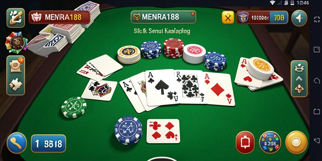 Tampilan gameplay seru Gaple dalam MENARA188 dengan banyak pemain.