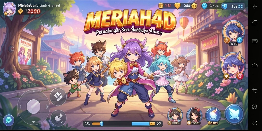 Tampilan Gameplay MERIAH4D dalam atmosfer Anime yang menakjubkan.