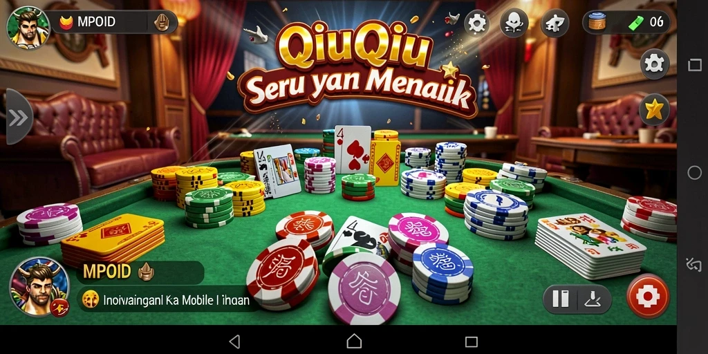 Tampilan menarik dari gameplay QiuQiu MPOID yang seru.