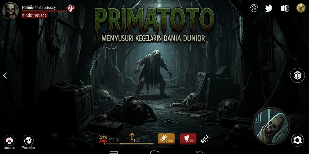 Gameplay PRIMATOTO menunjukkan suasana Horror yang mencekam.
