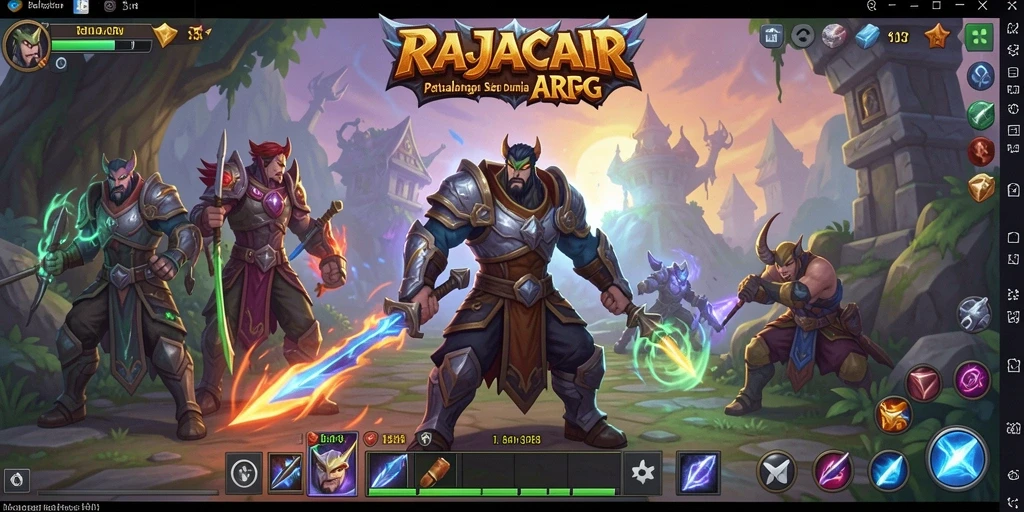 Gameplay seru di RAJACAIR dengan pertarungan menegangkan.