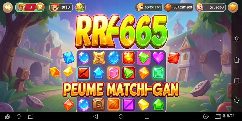 Screenshot gameplay RR666 dengan aksi Match-3 yang seru.