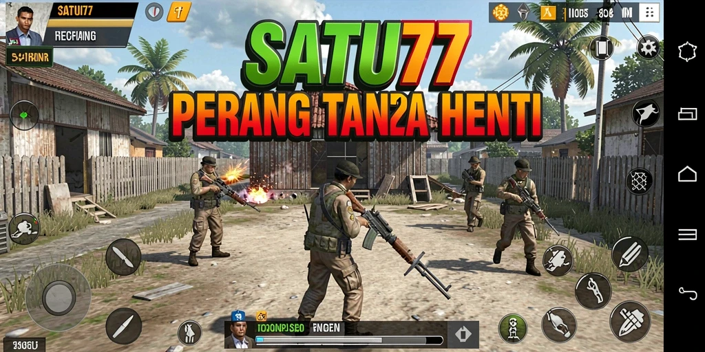 Tampilan gameplay epik SATU77 dengan aksi mendebarkan.