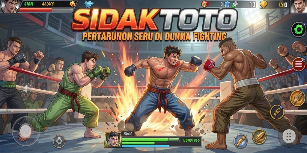 Screenshot menunjukkan pertarungan intens di SIDAKTOTO.