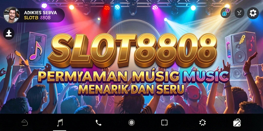 Screenshot utama SLOT8808 menampilkan gameplay musik yang seru dan interaktif.