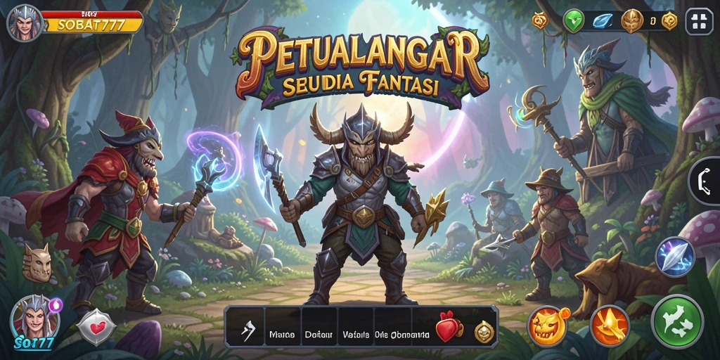 Tampilan gameplay SOBAT777 menampilkan petualangan yang seru di dunia fantasi.