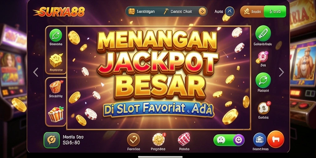 Tampilan gameplay menarik dengan berbagai tema Slot di SURYA88.