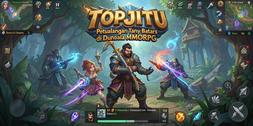 Tampilan gameplay seru dalam dunia MMORPG yang luas.