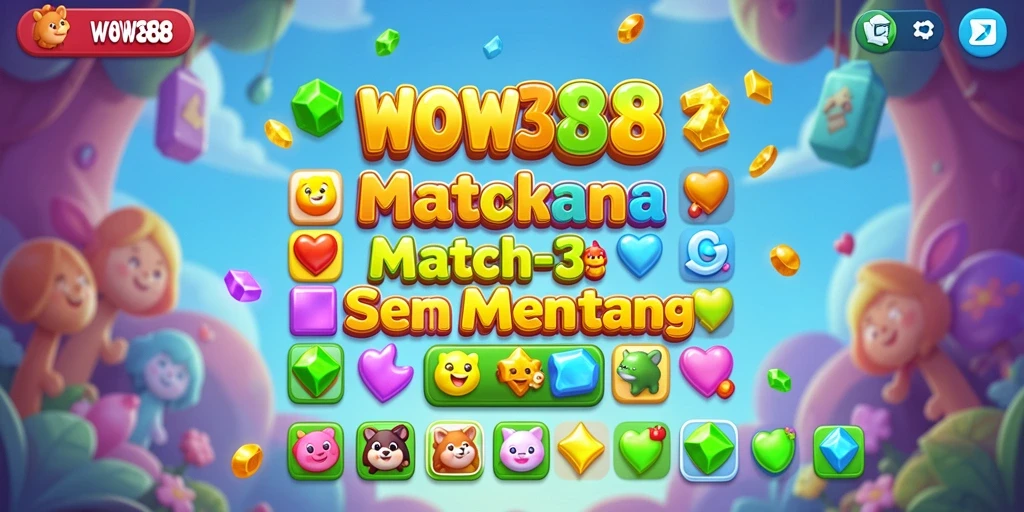Tangkap momen seru gameplay Match-3 WOW388 yang menyenangkan.